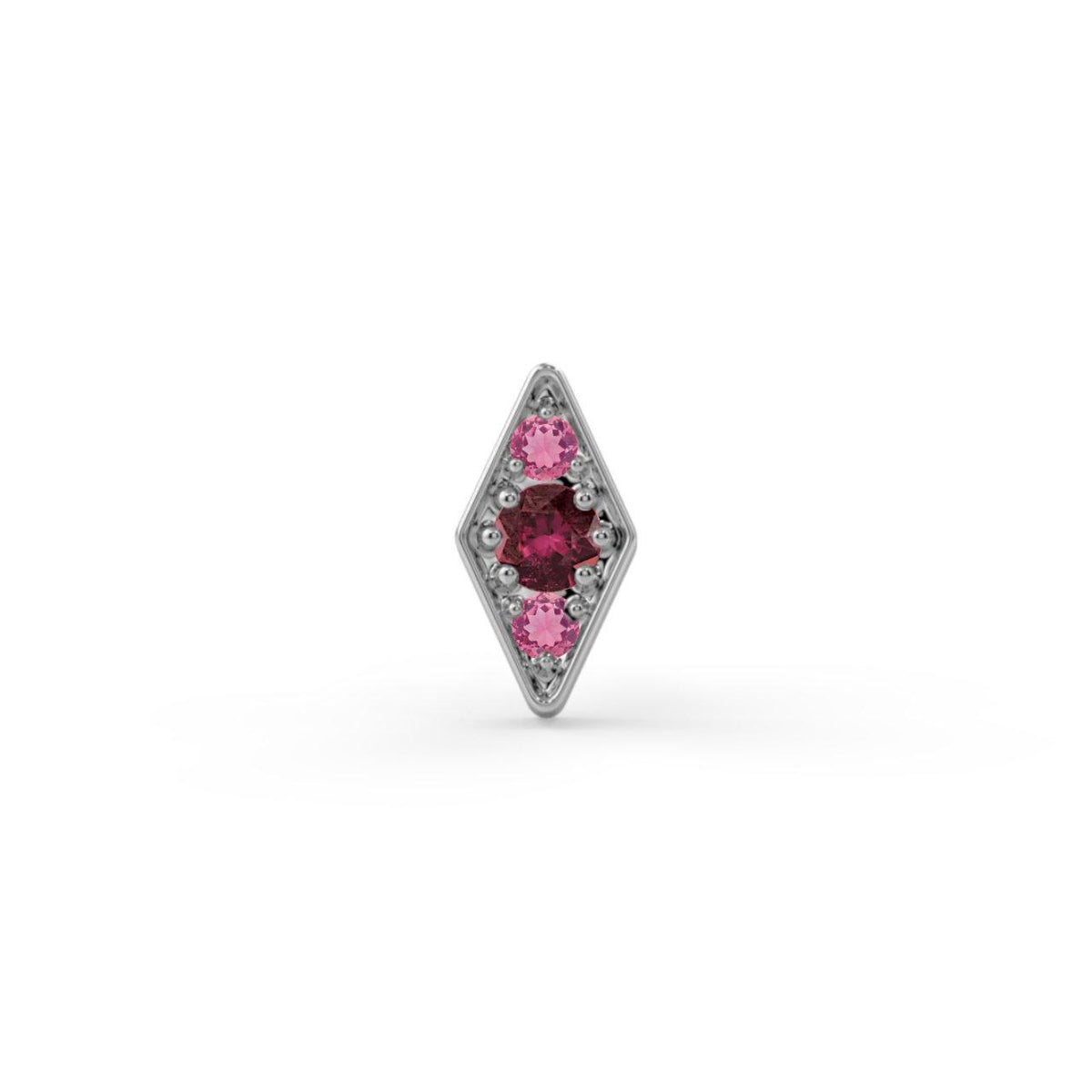 KIWI DIAMOND - FACET - SMALL - 14KT SOLID GOLD - THREADLESS END