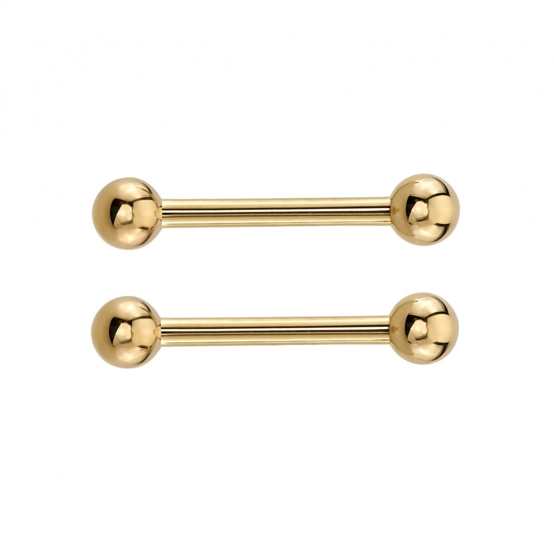 BVLA - STRAIGHT BARBELL 8G 5/8" - 14KT SOLID GOLD - BARBELL