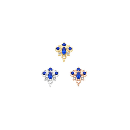 BUDDHA JEWELRY - OLEANDER - 14KT SOLID GOLD - THREADLESS END