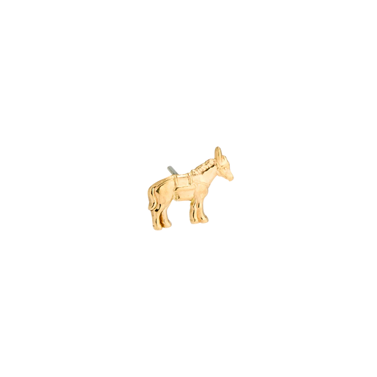 BODY GEMS- DONKEY - 14KT SOLID GOLD - THREADLESS END