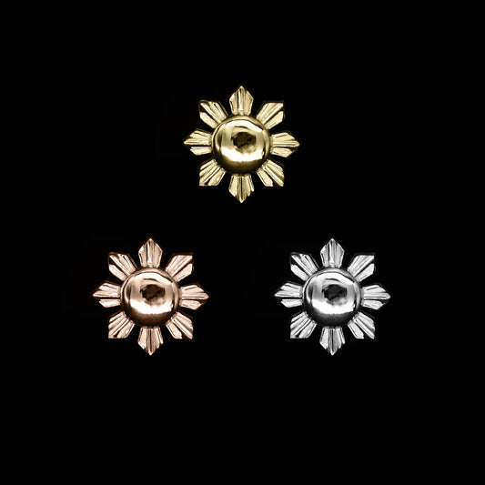 REGALIA - SOVEREIGN SUN - 14KT SOLID GOLD - THREADLESS END