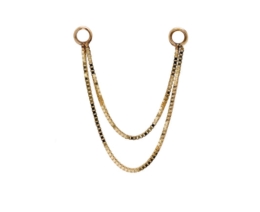 QUETZALLI JEWELRY - DOUBLE BOX CHAIN - 14KT SOLID GOLD