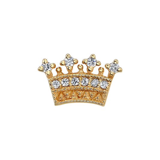 BVLA - CROWN JEWEL - 14KT SOLID GOLD - THREADED END