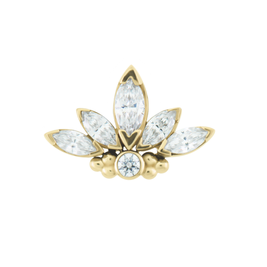 LEROI - FAY - 14KT SOLID GOLD - THREADLESS END