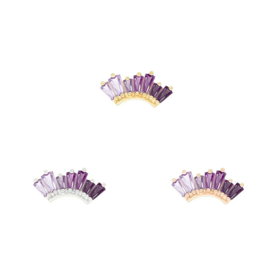 BUDDHA JEWELRY - ENLIGHTEN - AMETHYST OMBRE - 14KT SOLID GOLD - THREADLESS