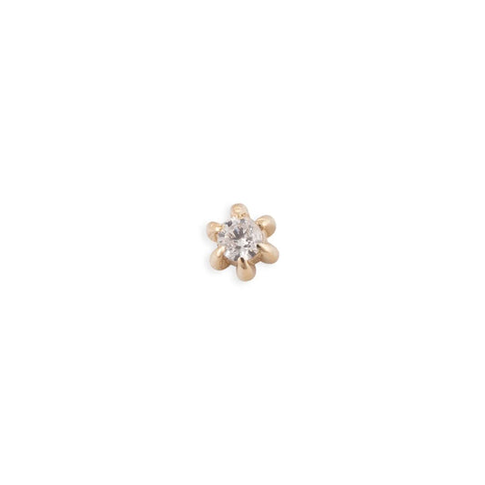 TAWAPA - PRONG GEMSTONE - 2MM - 14KT SOLID GOLD - THREADLESS END