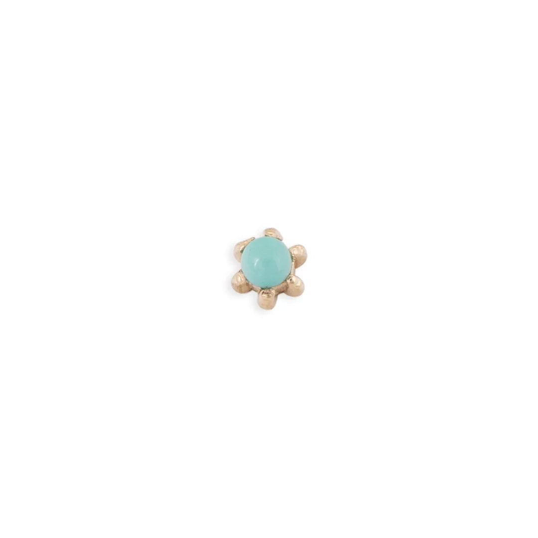 TAWAPA - PRONG GEMSTONE - 2.5MM - 14KT SOLID GOLD - THREADLESS END