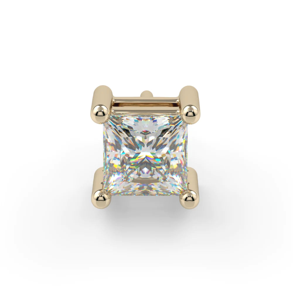 KIWI DIAMOND - SQUARE PRONG - 14KT SOLID GOLD - THREADLESS END