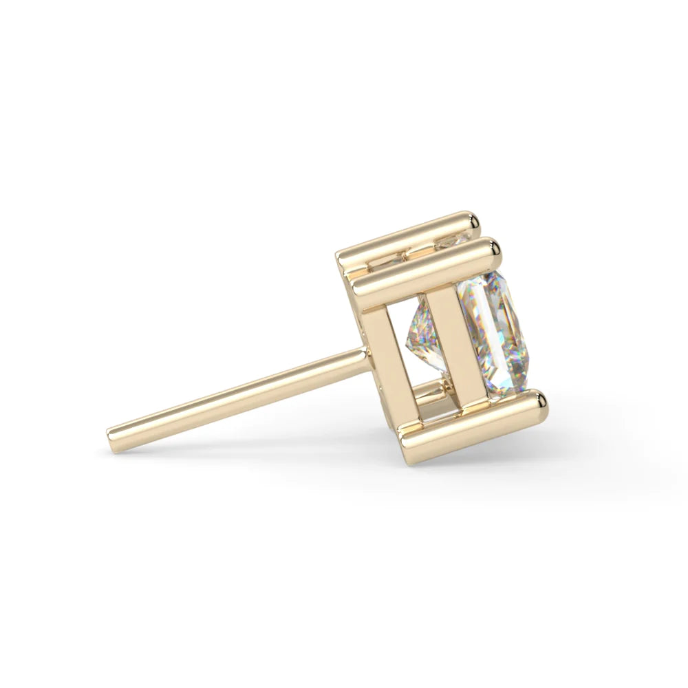 KIWI DIAMOND - SQUARE PRONG - 14KT SOLID GOLD - THREADLESS END