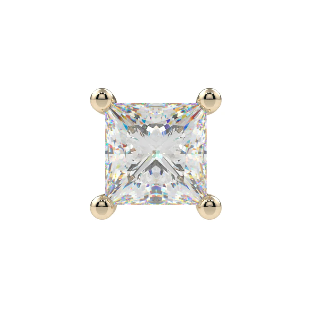 KIWI DIAMOND - SQUARE PRONG - 14KT SOLID GOLD - THREADLESS END