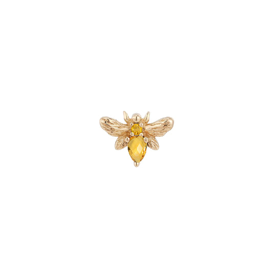 BUDDHA JEWELRY - BEE CHIC - CITRINE - 14KT SOLID GOLD - THREADLESS END