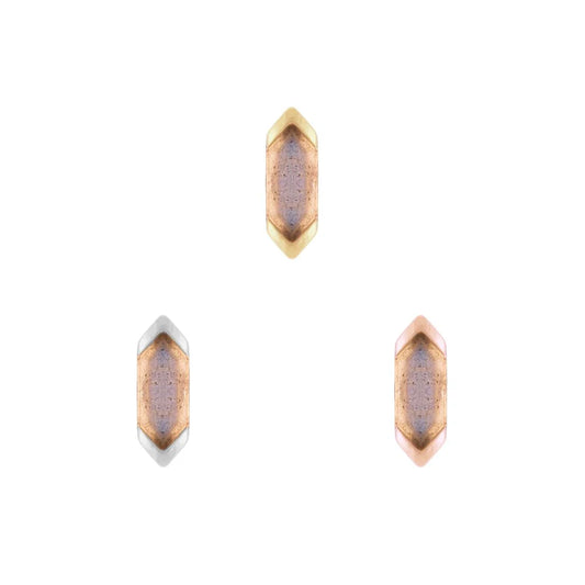 BUDDHA JEWELRY - MYSTIC - LABRADORITE - 14KT SOLID GOLD - THREADLESS END