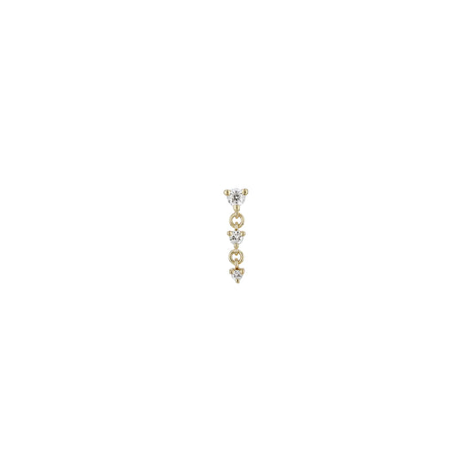 MODERN MOOD - CASCADE 3 - FACETED GEMSTONE - 14KT SOLID GOLD - THREADLESS END