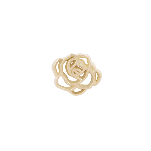 MAYA JEWELRY - ROSETTE - 14KT SOLID GOLD - THREADLESS END