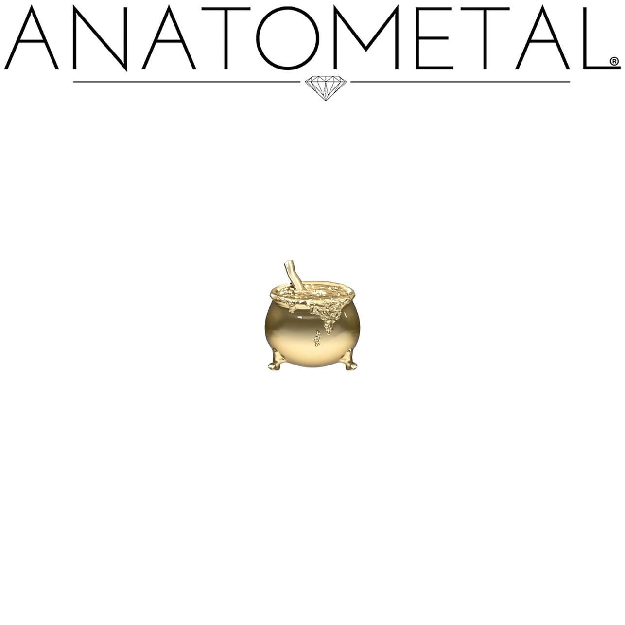 ANATOMETAL - CAULDRON - 18KT SOLID GOLD - THREADLESS END