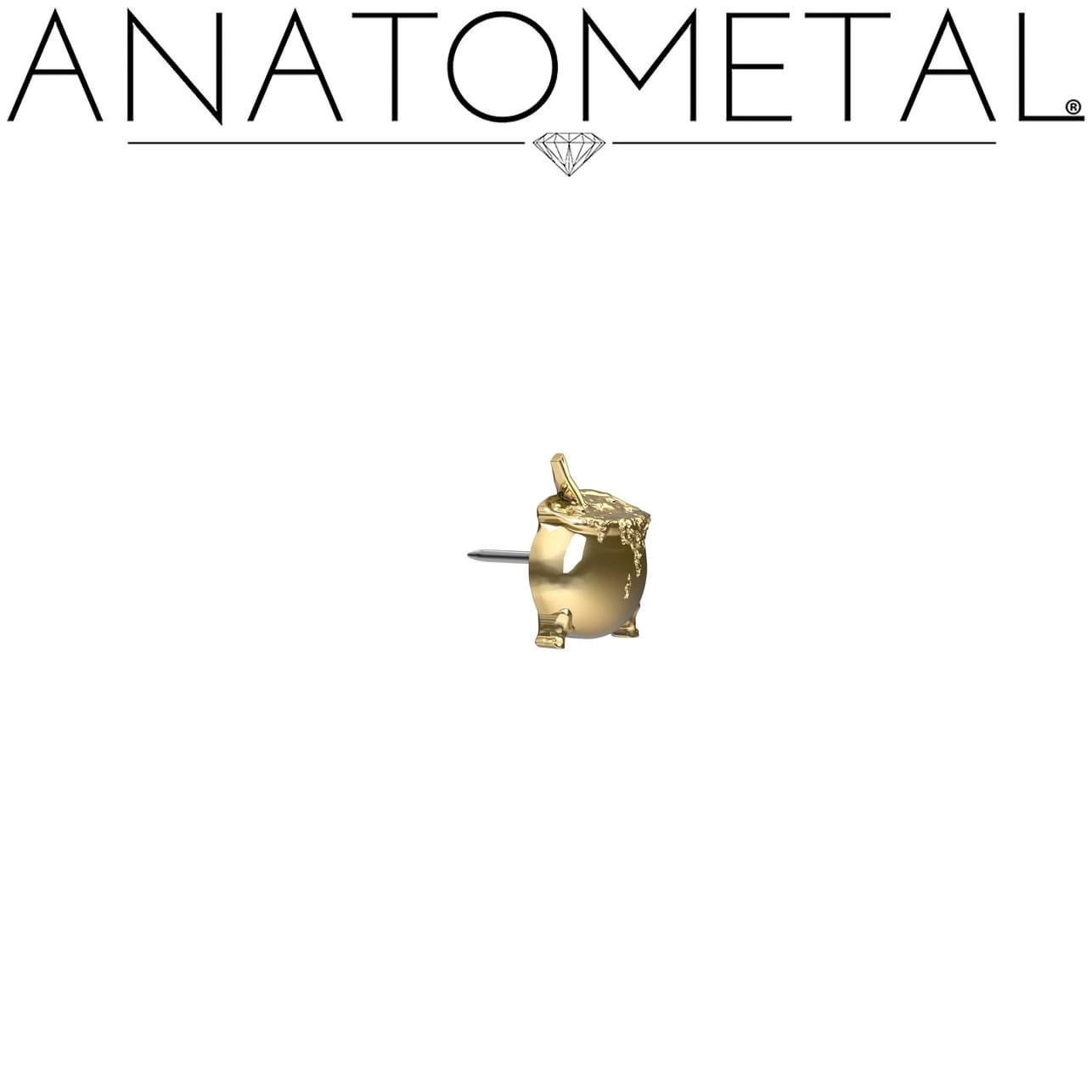 ANATOMETAL - CAULDRON - 18KT SOLID GOLD - THREADLESS END