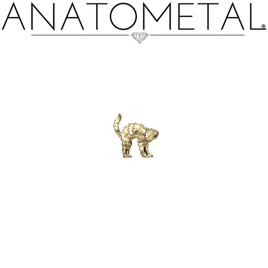 ANATOMETAL - SCHREECHING CAT - 18KT SOLID GOLD - THREADLESS END