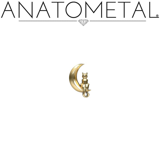 ANATOMETAL - CAT MOON - 18KT SOLID GOLD - THREADLESS END