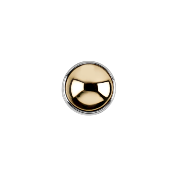 LEROI - DOUBLETTE - TITANIUM / 14KT SOLID GOLD - THREADLESS END