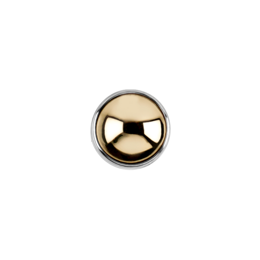 LEROI - DOUBLETTE - TITANIUM / 14KT SOLID GOLD - THREADLESS END