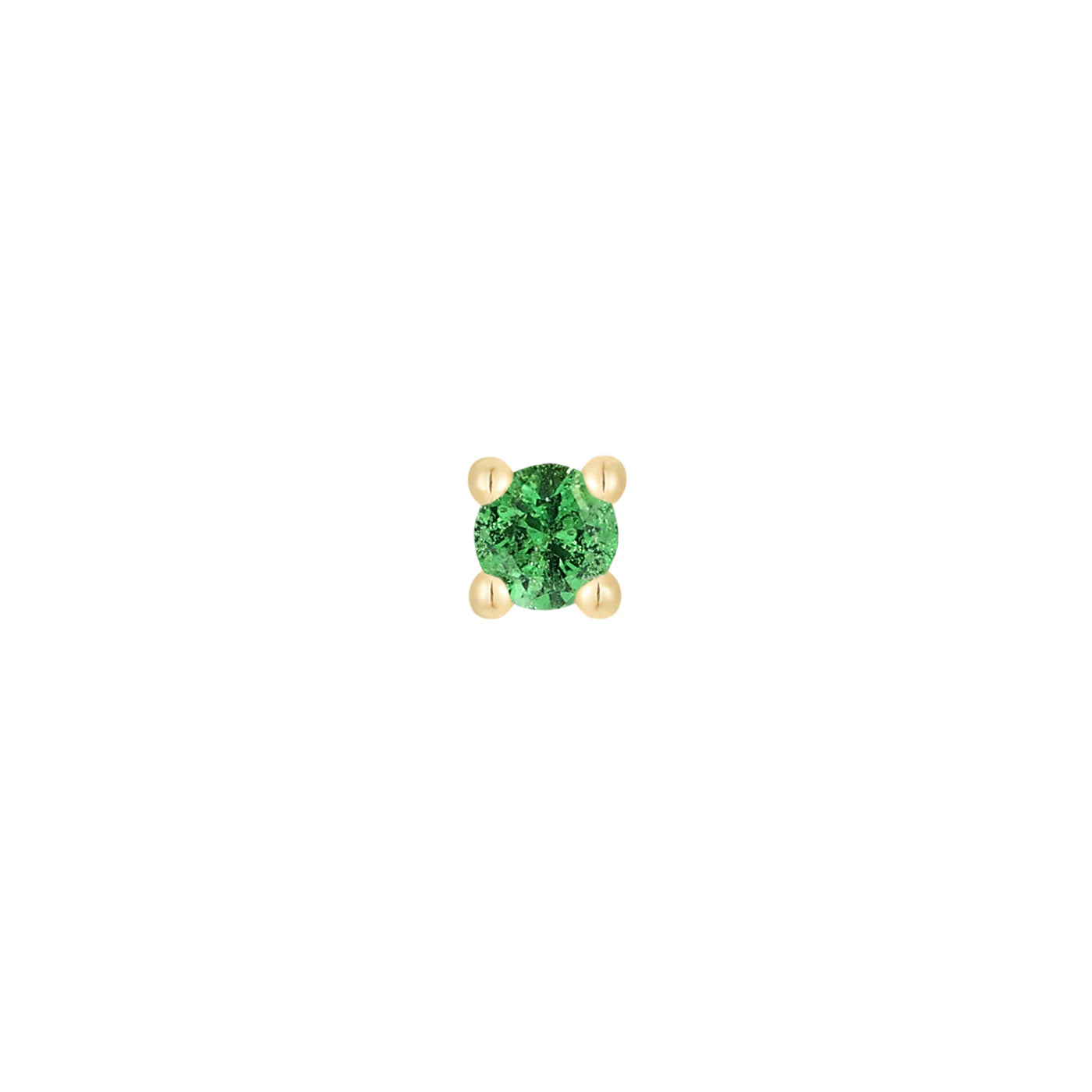 BUDDHA JEWELRY - TSAVORITE PRONG - THREADLESS END