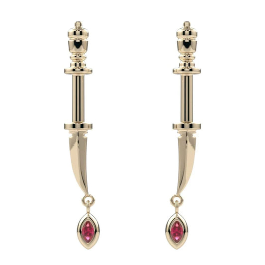 KIWI DIAMOND - SHORTY'S DAGGER - 14KT SOLID GOLD - THREADED END
