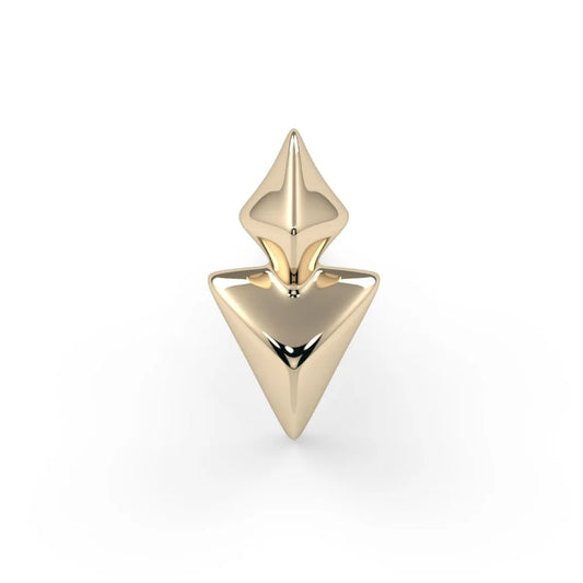 KIWI DIAMOND - SPARTA - 14KT SOLID GOLD - THREADLESS END