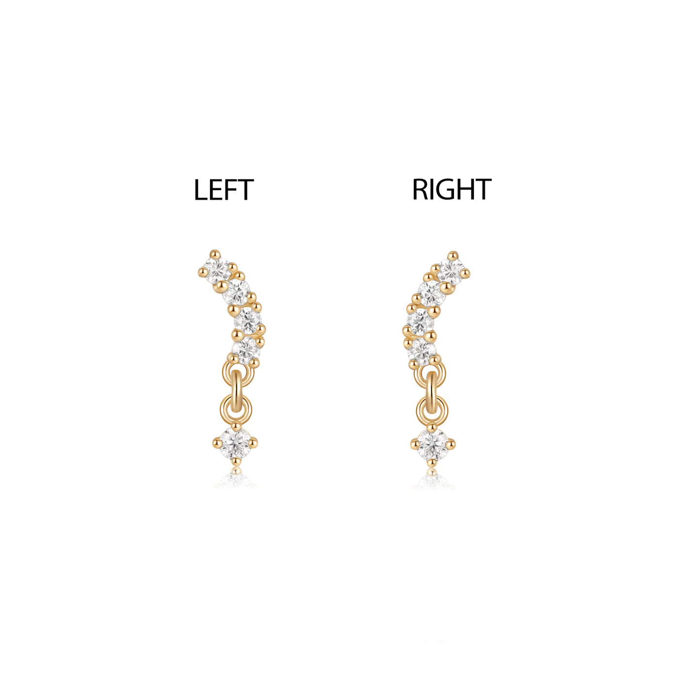 EMBER JEWELRY - CURVE APPEAL - 14KT SOLID GOLD - THREADLESS END
