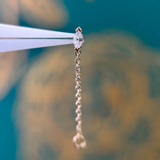 PALOMA JEWELRY - JOCELYN - 14KT SOLID GOLD - THREADLESS END WITH JUMP RING