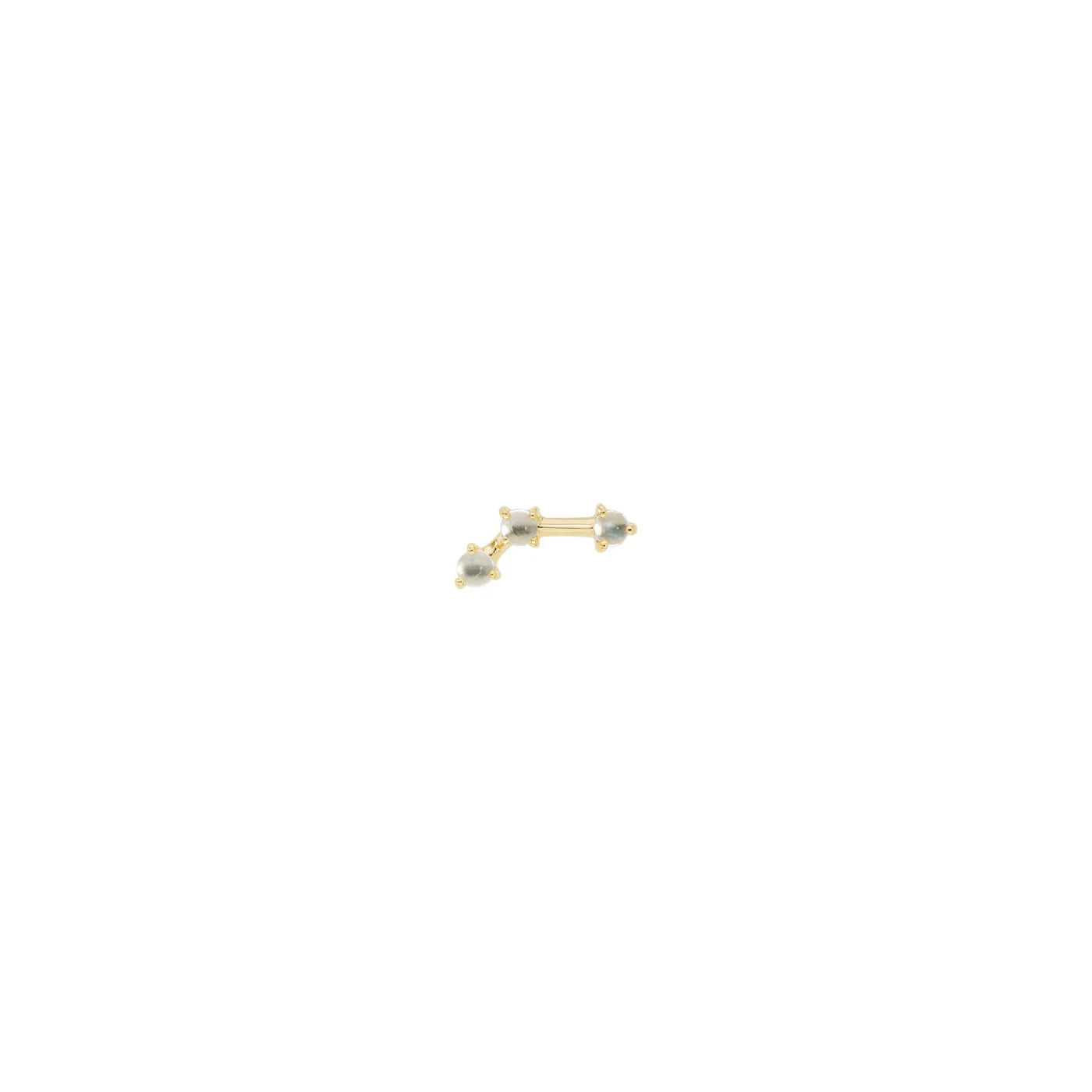 MODERN MOOD - ASTERA 3 MINI - CABOCHON GEMSTONE- 14KT SOLID GOLD - THREADLESS END