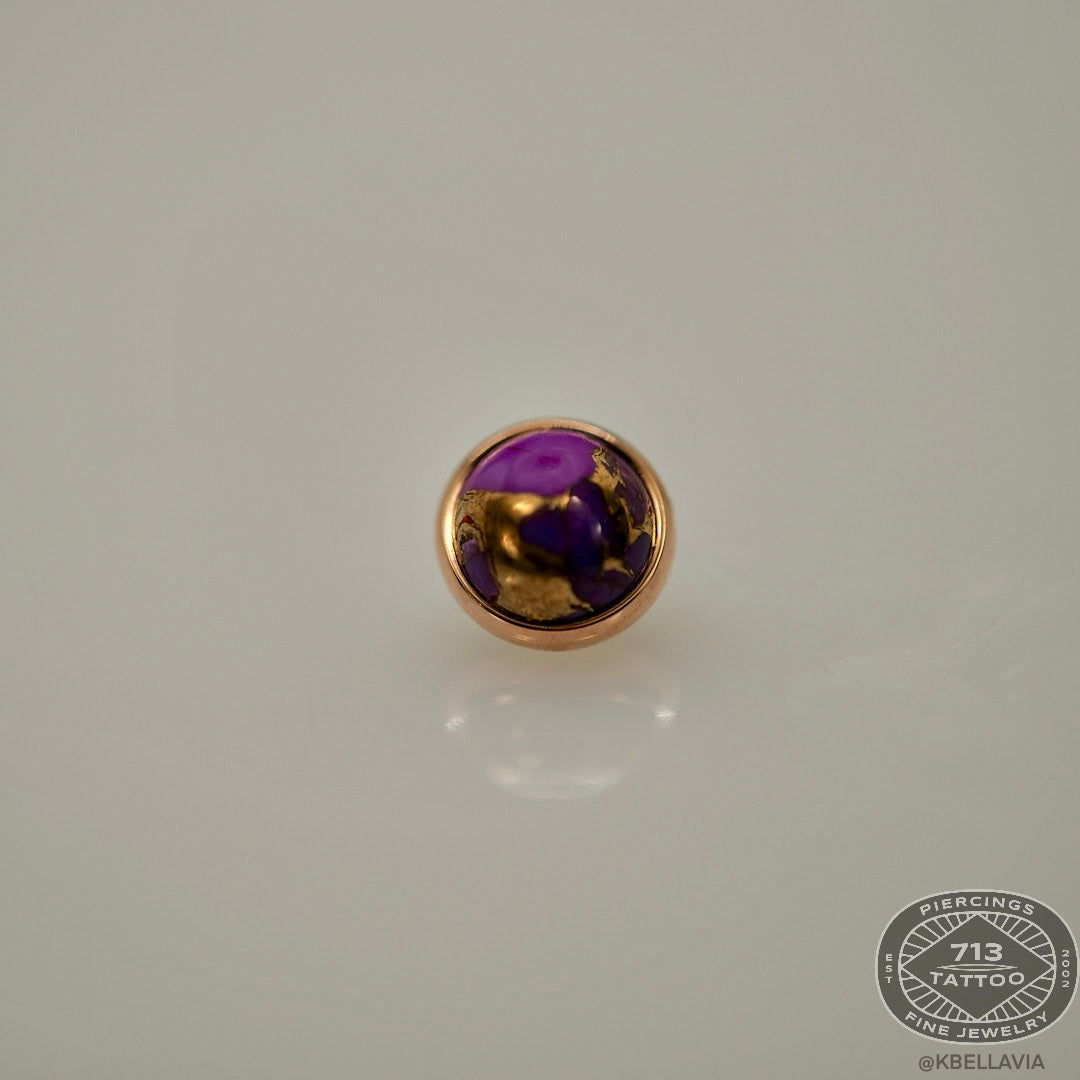 BVLA - ROUND CUP - 4MM - 14KT SOLID GOLD - THREADLESS END