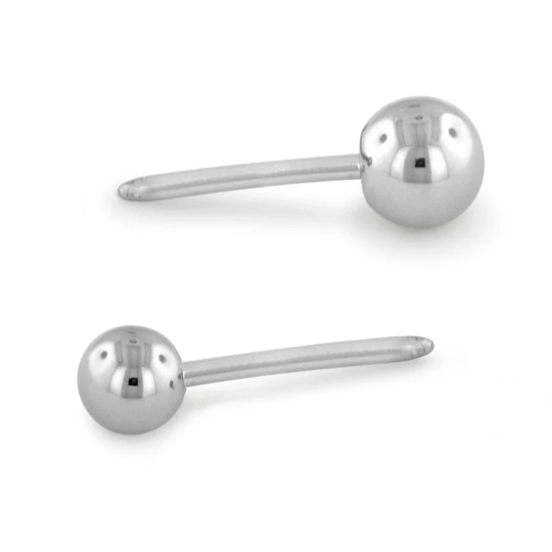 NEOMETAL - TITANIUM CURVED BARBELL BALLS  - THREADLESS ENDS