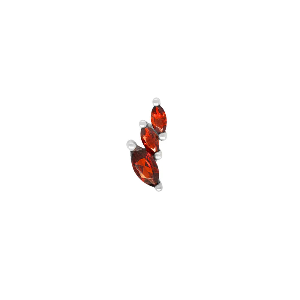 BUDDHA JEWELRY - MULTIPLICITY - GARNET -14KT SOLID GOLD - THREADLESS END