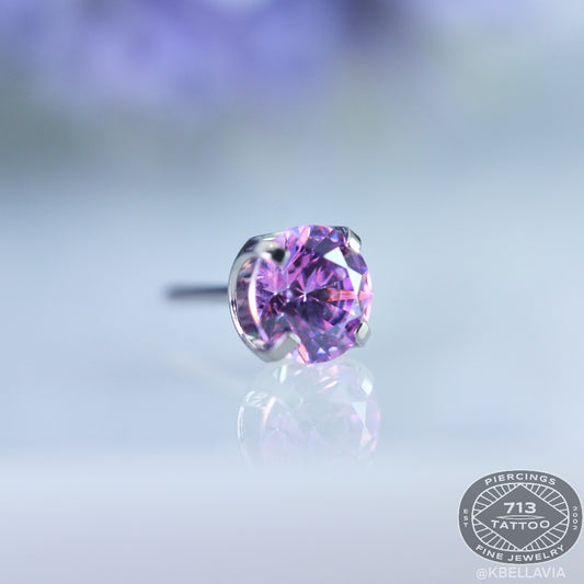 NeoMetal - Prong Set - FANCY PURPLE - Titanium Gem 1.5mm, 2mm, 2.5mm, 3mm, 4mm, 5mm