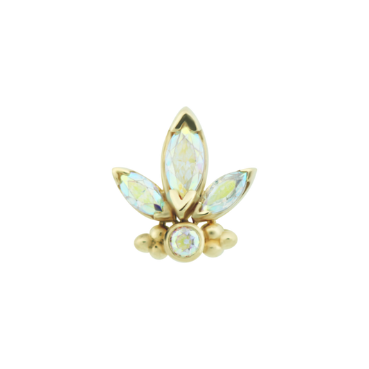 LEROI - ANNA - 14KT SOLID GOLD - THREADLESS END