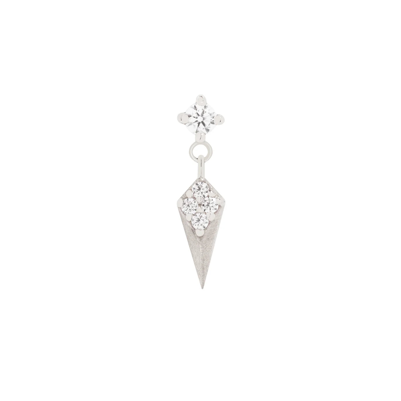 BUDDHA JEWELRY - ARTFORM - CZ - 14KT SOLID GOLD - THREADLESS END