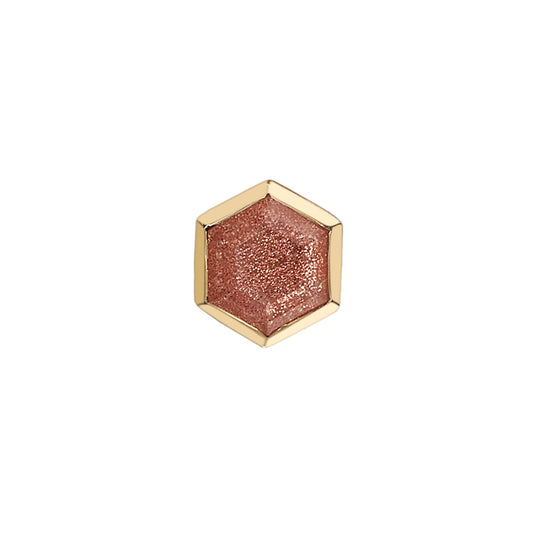 BVLA - HEXAGON BEZEL 3MM - 14KT SOLID GOLD - THREADED END