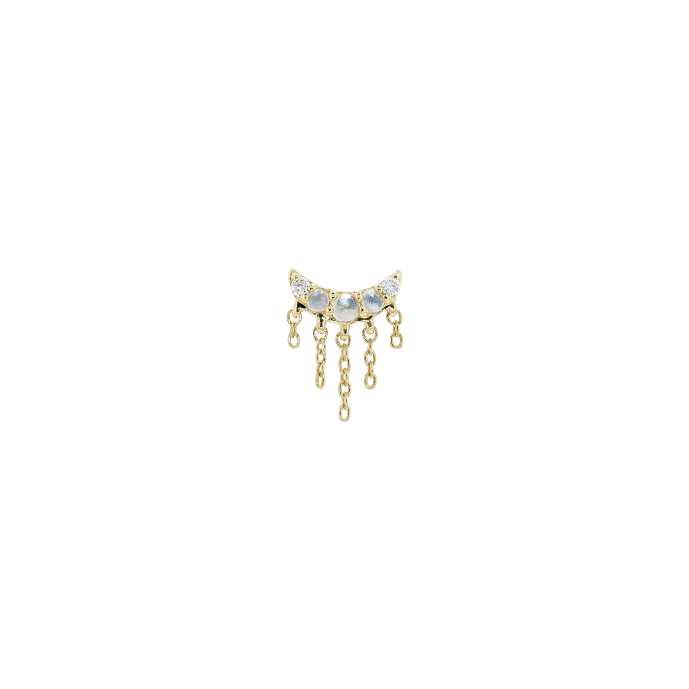 MODERN MOOD - LAYLA - MOONSTONE - 14KT SOLID GOLD - THREADLESS END