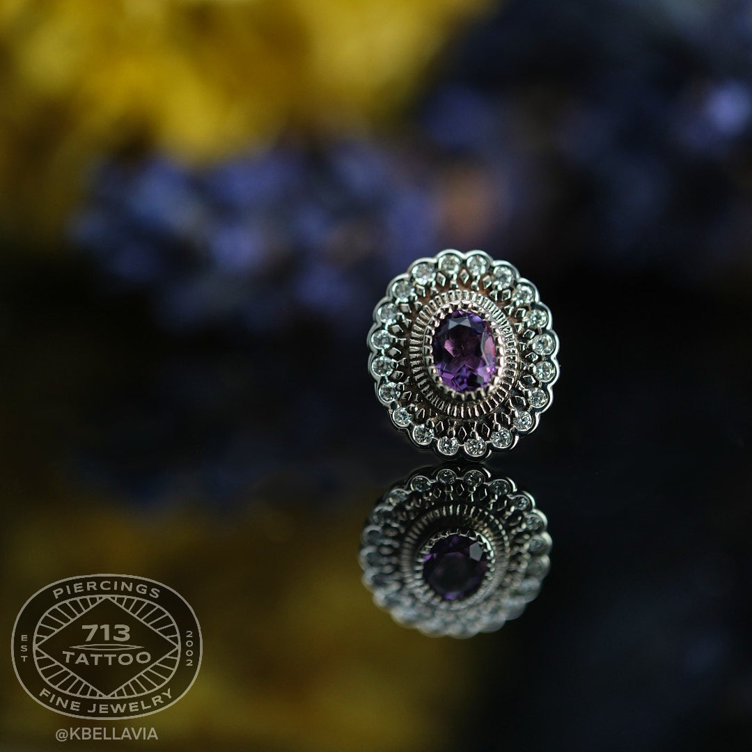 KIWI DIAMOND - ISABELLA - 14KT SOLID GOLD - THREADED END