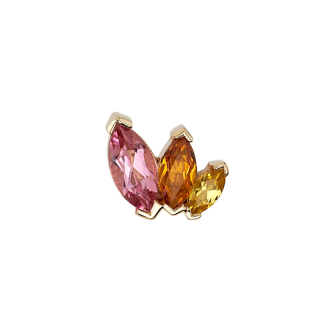 BVLA - TINY FRENCH KISS 5X4MM - 14KT SOLID GOLD - THREADLESS END