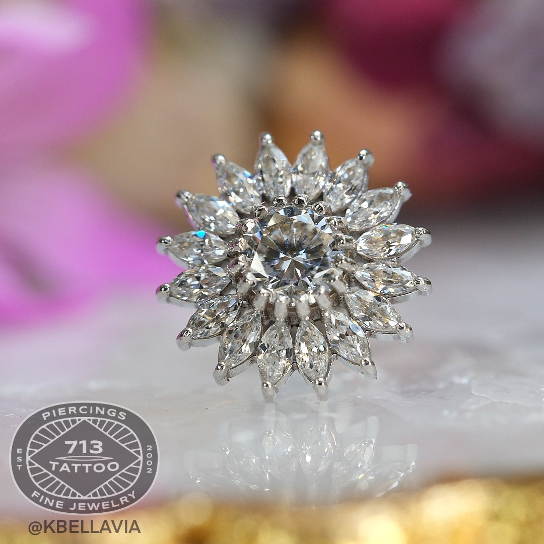 KIWI DIAMOND - SOLIS - 14KT SOLID GOLD - THREADED END