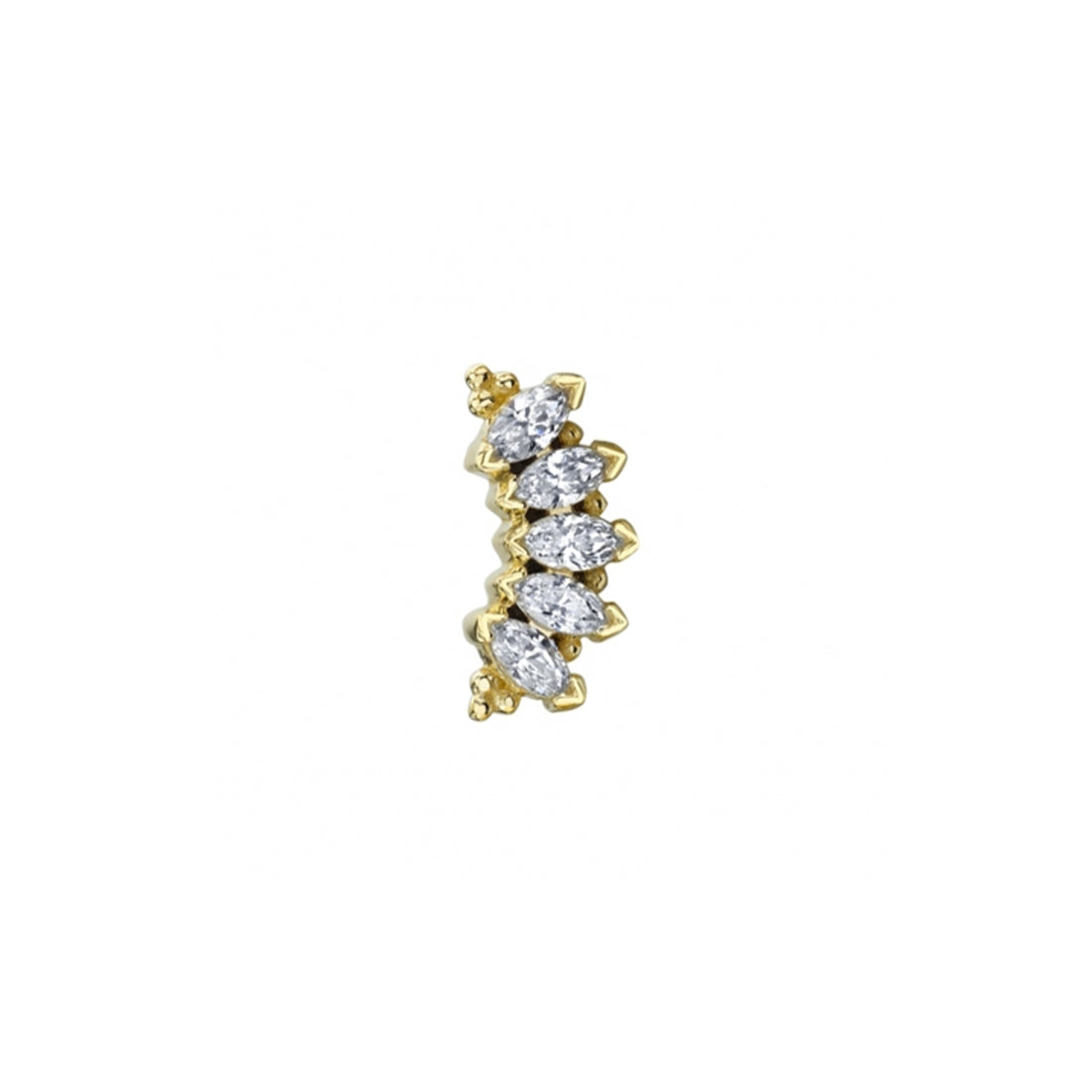 BVLA - MARQUISE PANARAYA - 14KT SOLID GOLD - THREADED END