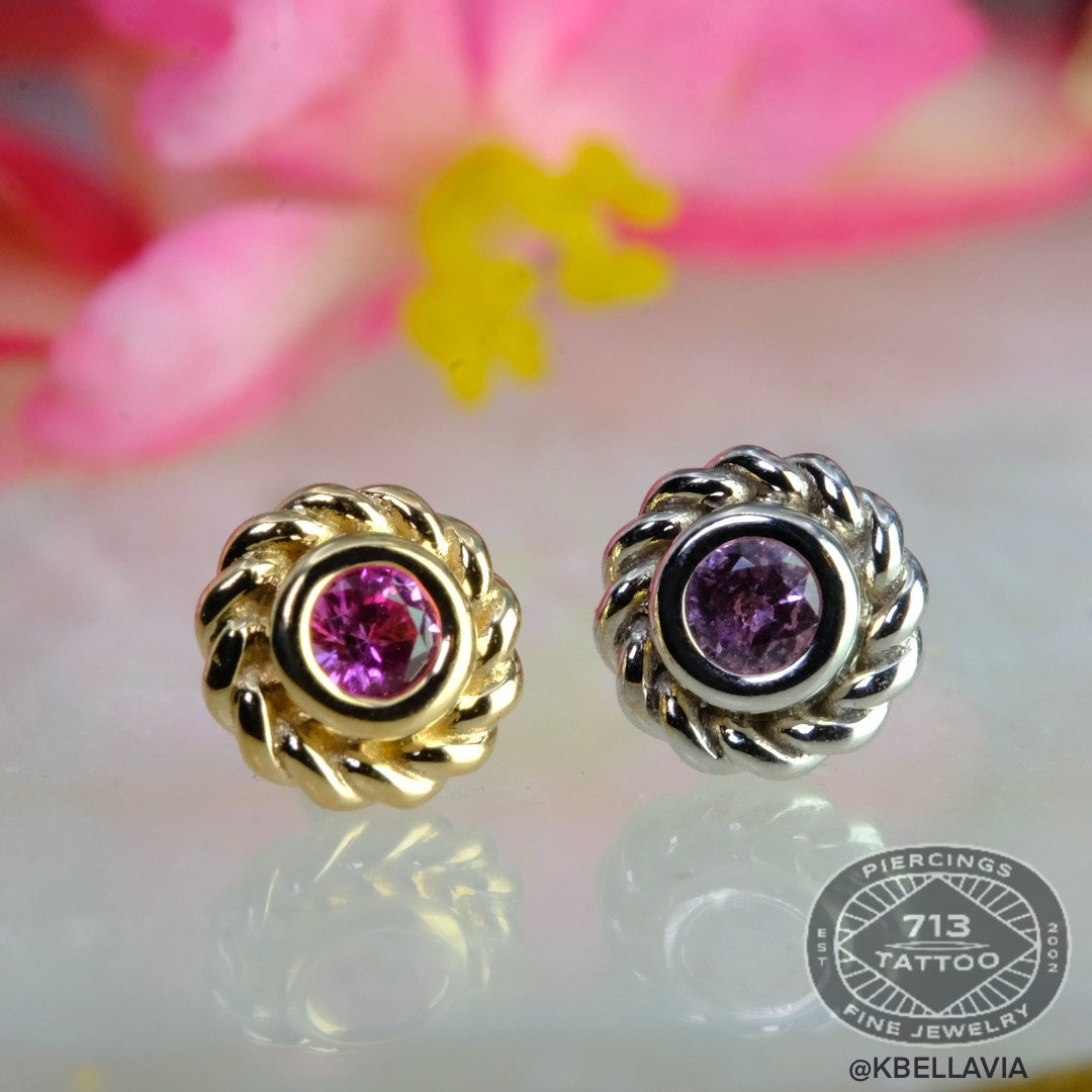 BVLA - BRAIDED RAINE MINI (CHOCTAW) - 14KT SOLID GOLD - THREADLESS END