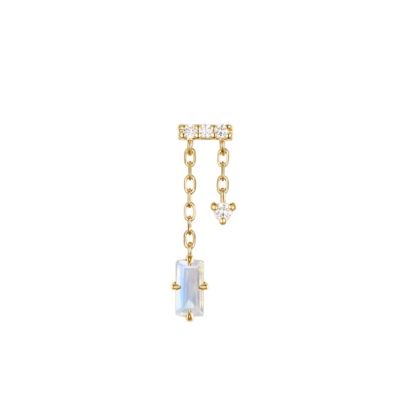 MODERN MOOD - BAR END - SELENA - 14KT SOLID GOLD - THREADLESS END