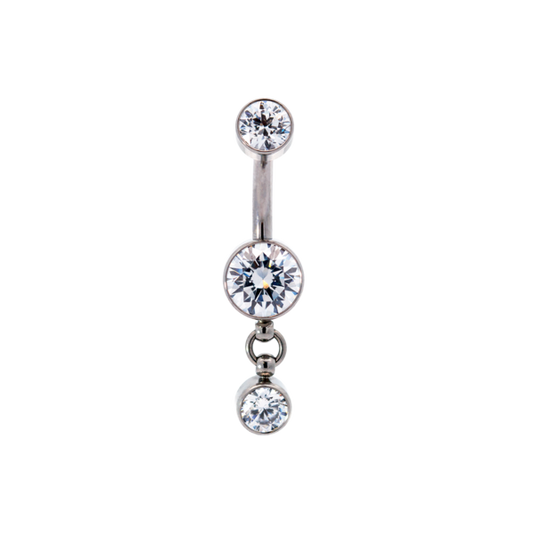 LEROI - BIJOUX - OM - TITANIUM - NAVEL CURVE