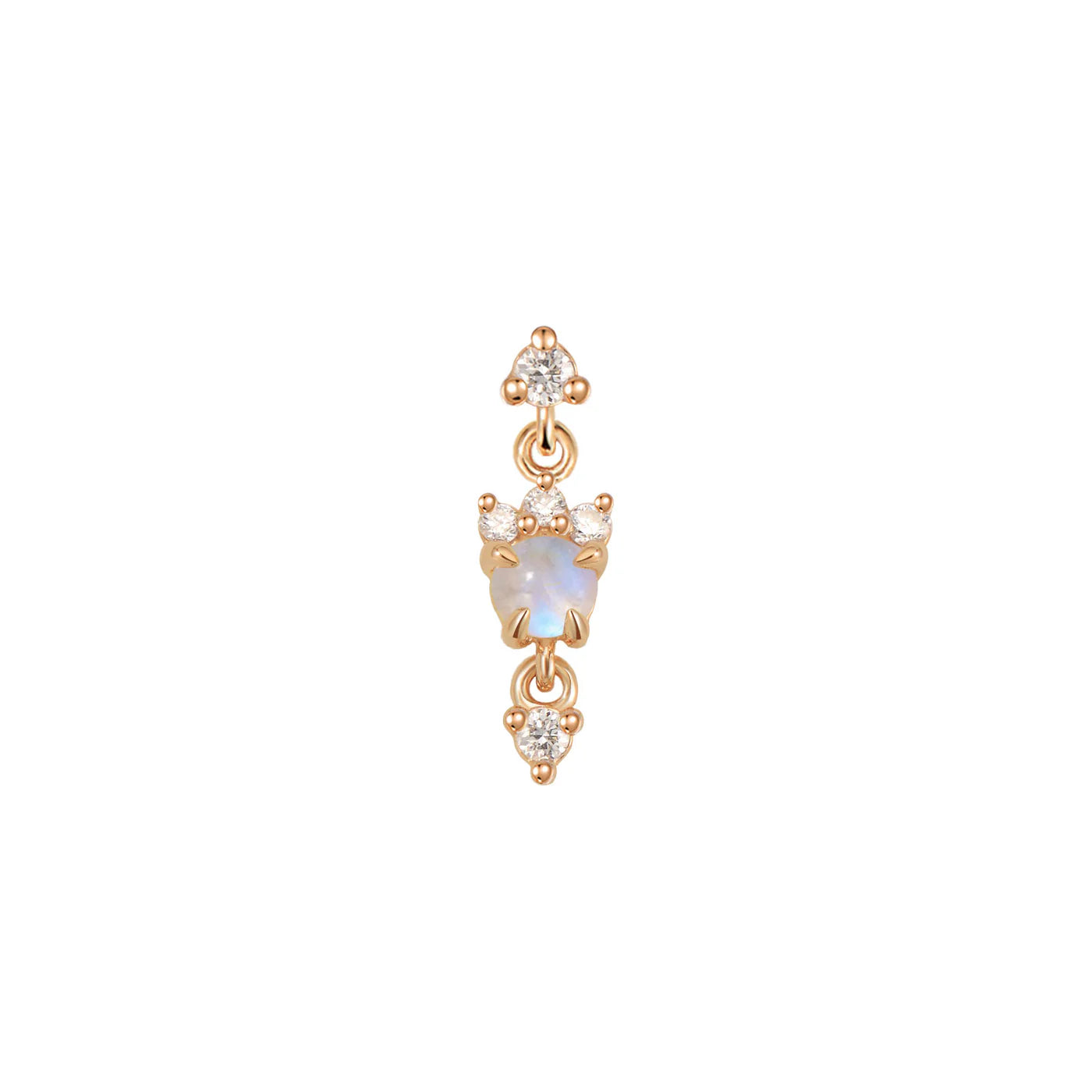 MODERN MOOD - LEIA DIAMOND DANGLE - 14KT SOLID GOLD - THREADLESS END