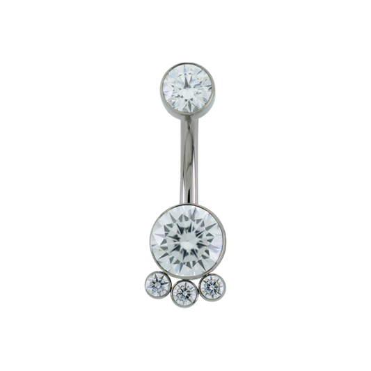 LEROI - BIJOUX - 4N- TITANIUM - NAVEL CURVE