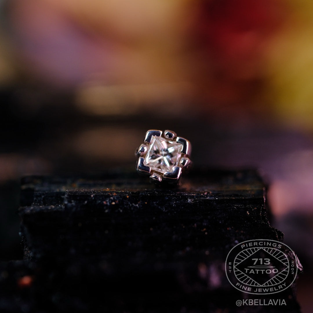KIWI DIAMOND - RAE END (2MM) - 14KT SOLID GOLD - THREADLESS END