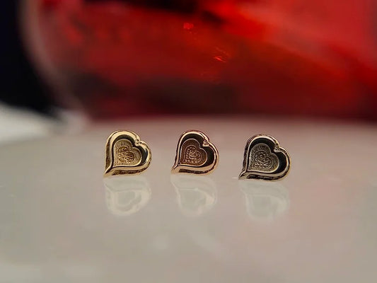 DUSK BODY JEWELRY - DREAMHEART - 14KT SOLID GOLD - THREADLESS END