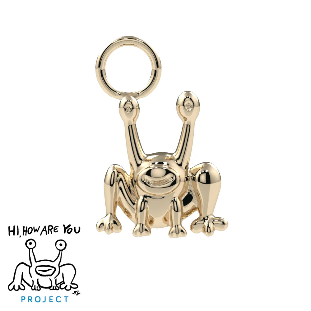 KIWI DIAMOND JEWELRY - JEREMIA "THE INNOCENT" DANIEL JOHNSTON COLLECTION - 14KT SOLID GOLD - CHARM